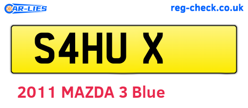 S4HUX are the vehicle registration plates.