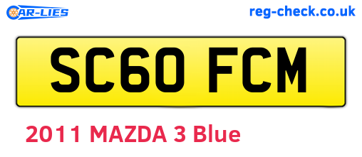 SC60FCM are the vehicle registration plates.