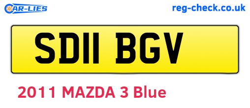 SD11BGV are the vehicle registration plates.