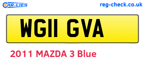 WG11GVA are the vehicle registration plates.