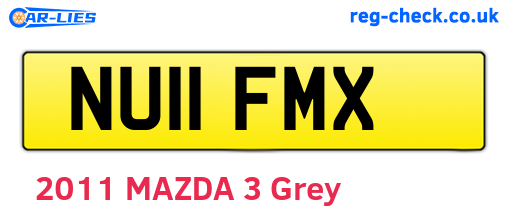 NU11FMX are the vehicle registration plates.
