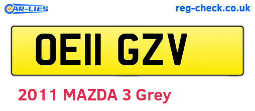 OE11GZV are the vehicle registration plates.