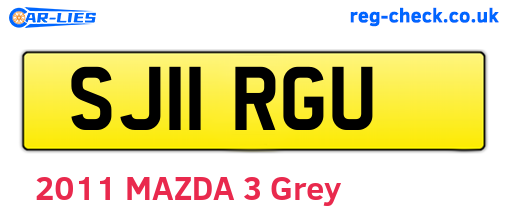 SJ11RGU are the vehicle registration plates.