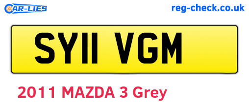 SY11VGM are the vehicle registration plates.