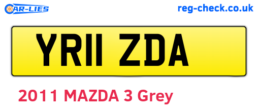 YR11ZDA are the vehicle registration plates.