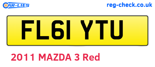 FL61YTU are the vehicle registration plates.