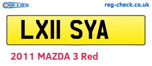 LX11SYA are the vehicle registration plates.