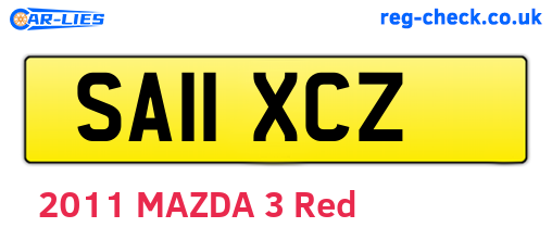 SA11XCZ are the vehicle registration plates.