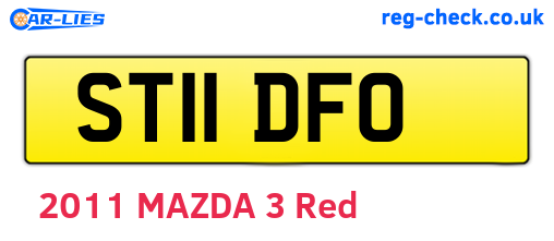 ST11DFO are the vehicle registration plates.