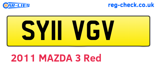 SY11VGV are the vehicle registration plates.
