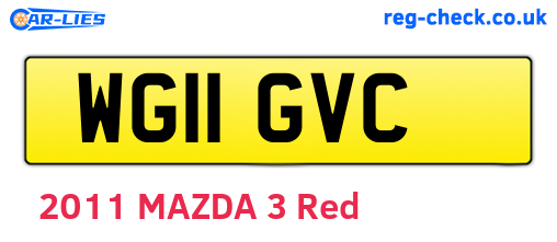 WG11GVC are the vehicle registration plates.