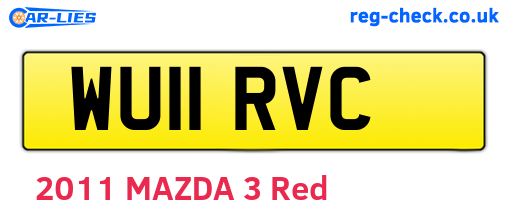 WU11RVC are the vehicle registration plates.