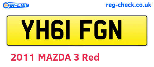 YH61FGN are the vehicle registration plates.