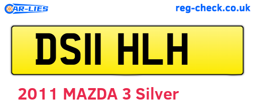 DS11HLH are the vehicle registration plates.