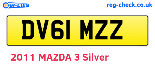DV61MZZ are the vehicle registration plates.