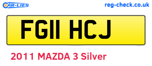FG11HCJ are the vehicle registration plates.