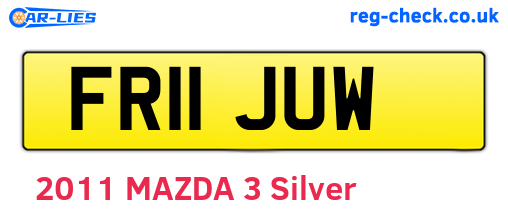 FR11JUW are the vehicle registration plates.