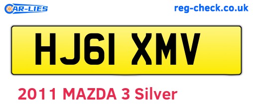 HJ61XMV are the vehicle registration plates.