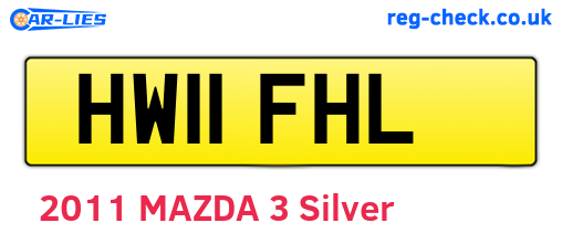 HW11FHL are the vehicle registration plates.