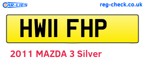 HW11FHP are the vehicle registration plates.