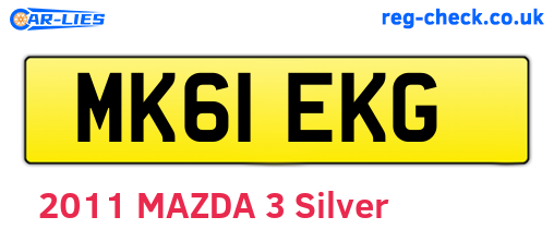 MK61EKG are the vehicle registration plates.