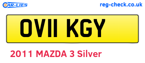 OV11KGY are the vehicle registration plates.