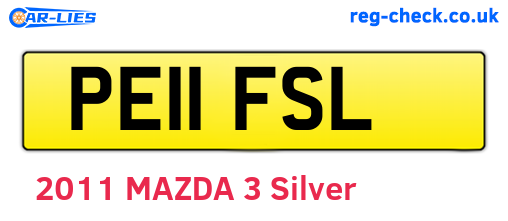 PE11FSL are the vehicle registration plates.