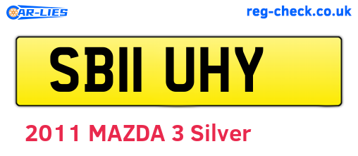 SB11UHY are the vehicle registration plates.