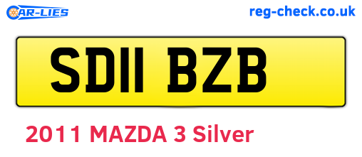 SD11BZB are the vehicle registration plates.