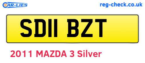 SD11BZT are the vehicle registration plates.