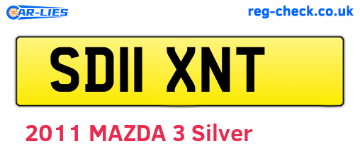 SD11XNT are the vehicle registration plates.