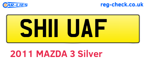 SH11UAF are the vehicle registration plates.