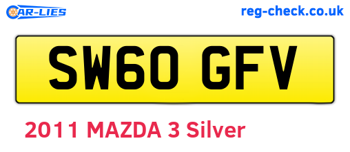 SW60GFV are the vehicle registration plates.