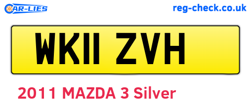 WK11ZVH are the vehicle registration plates.