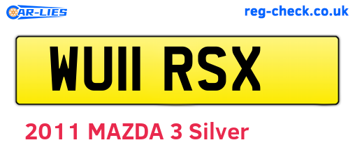 WU11RSX are the vehicle registration plates.