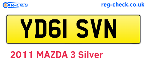 YD61SVN are the vehicle registration plates.