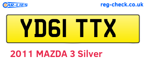 YD61TTX are the vehicle registration plates.