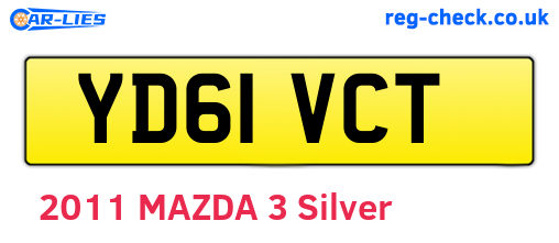YD61VCT are the vehicle registration plates.