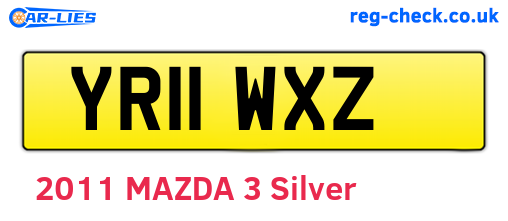 YR11WXZ are the vehicle registration plates.