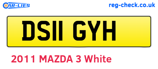 DS11GYH are the vehicle registration plates.