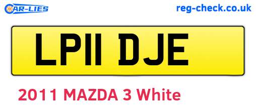 LP11DJE are the vehicle registration plates.