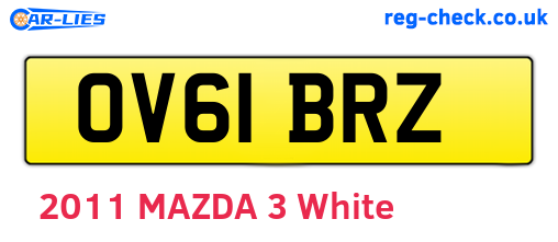 OV61BRZ are the vehicle registration plates.