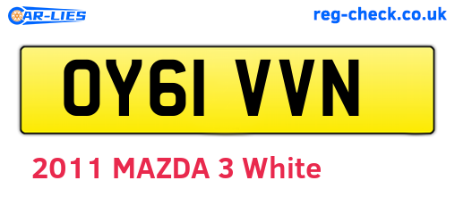 OY61VVN are the vehicle registration plates.