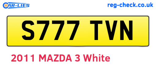 S777TVN are the vehicle registration plates.
