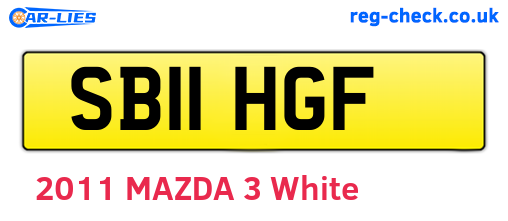 SB11HGF are the vehicle registration plates.