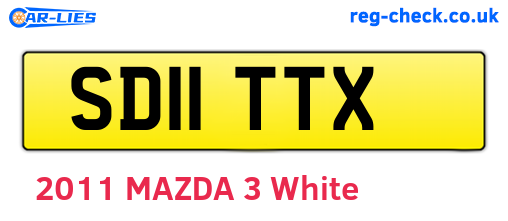 SD11TTX are the vehicle registration plates.