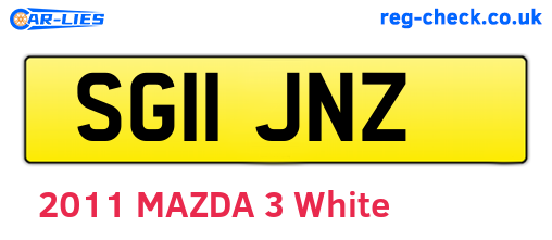 SG11JNZ are the vehicle registration plates.