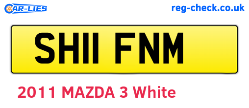 SH11FNM are the vehicle registration plates.
