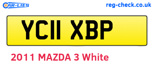 YC11XBP are the vehicle registration plates.