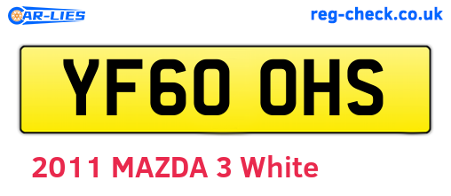 YF60OHS are the vehicle registration plates.